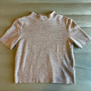 Zara Short Sleeve Mock Neck Top